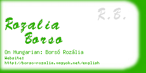 rozalia borso business card