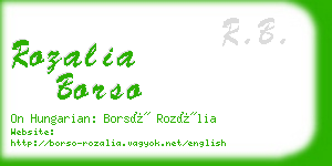 rozalia borso business card